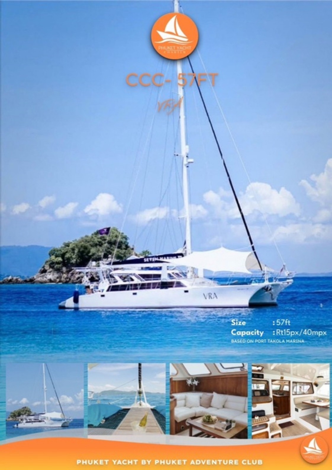 57 ft. Premium Catamaran S/Y (Port Takola, Krabi) - Exterior Sailing