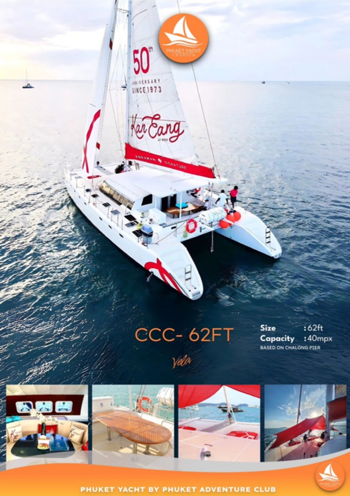 62 ft. Sailing Catamaran - Exterior Sailing